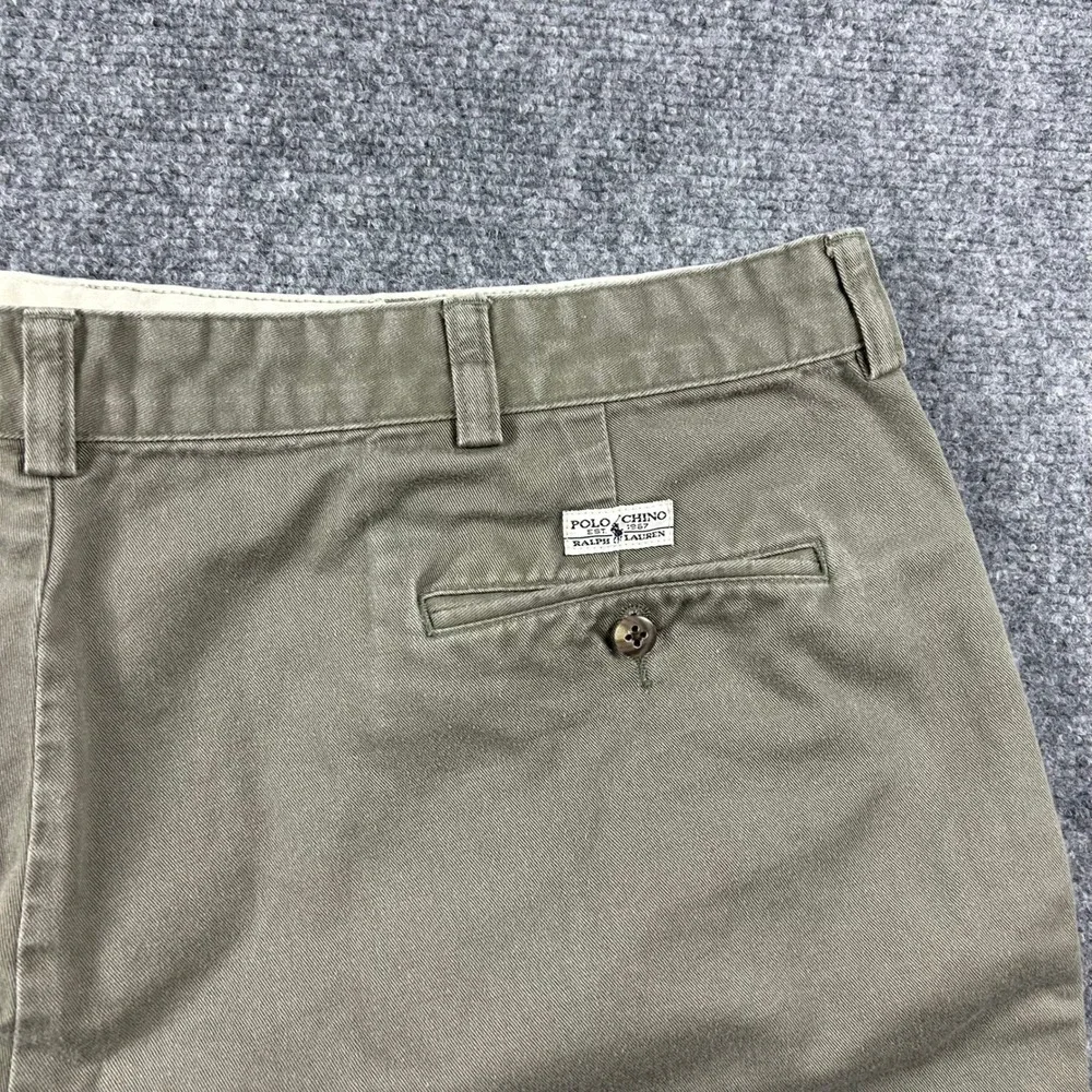 Polo Ralph Lauren‎ Chino Shorts Mens 42 Green Pleated Cotton Casual Preppy 6